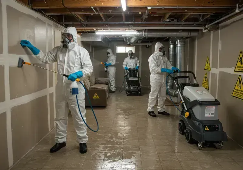 Basement Moisture Removal and Structural Drying process in Seminole, TX